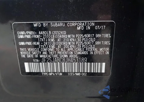 2018 Subaru Forester 2.5I z USA, uszkodzony, nr VIN JF2SJABC8JH453189